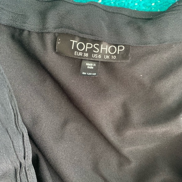 TOPSHOP black skirt with beaded crosses size US 6/UK 10 - Picture 3 of 4